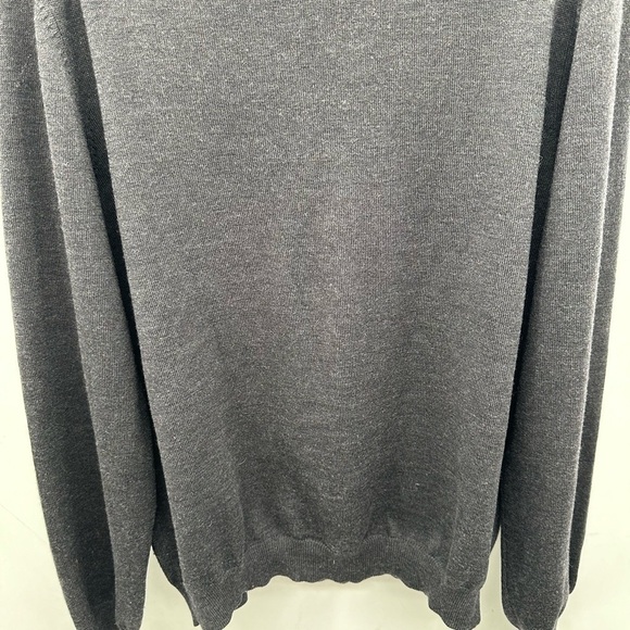 BROOKS BROTHERS 346 MERINO WOOL Men grey V Neck gorpcocre preppy sweater LARGE - Picture 12 of 13